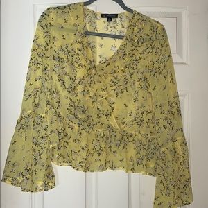 I.N.C Yellow Flower Blouse
